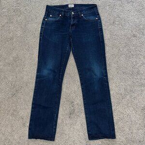 NAKED & FAMOUS DENIM SKINNY GUY Dark Wash Straight Leg Men's Jeans 31 (FITS 30")